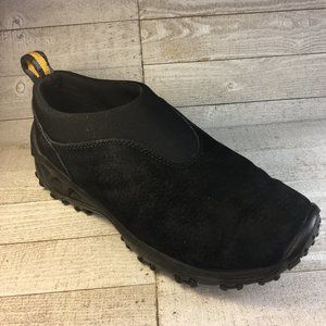Merrell Winter Moc Black Suede Slip Ons womens 7.5